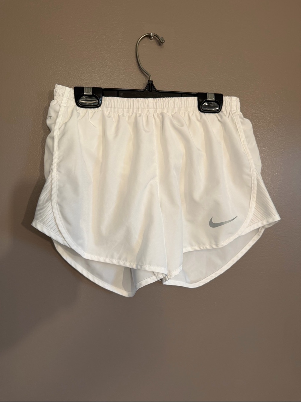 Nike athletic shorts in white dri-fit